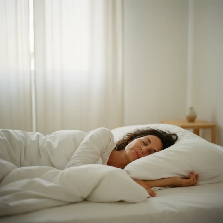 Femme se préparant pour dormir avec des habitudes naturelles — complément sommeil sans mélatonine