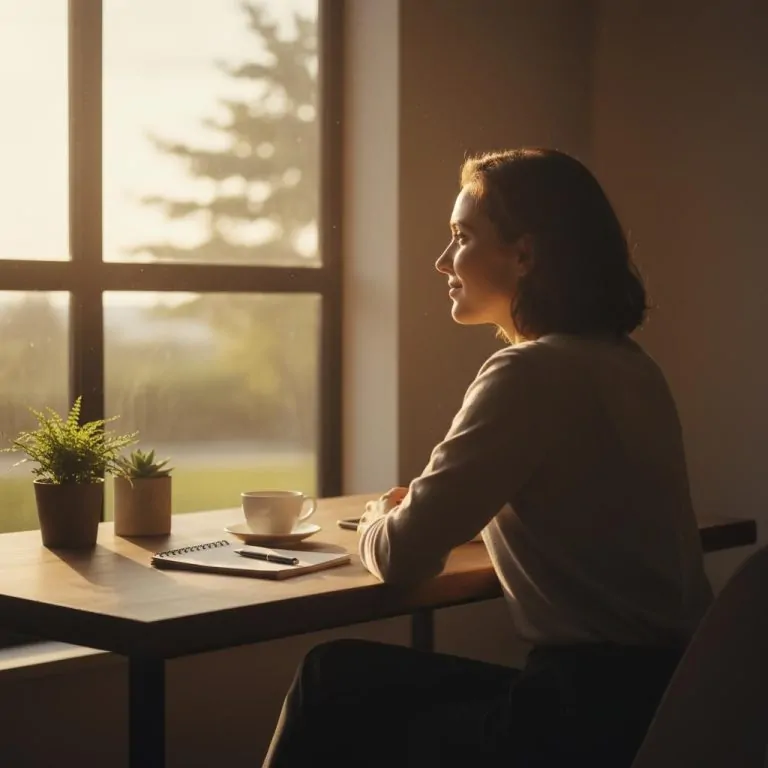 Femme se relevant progressivement d'un burnout — récupérer naturellement après l'épuisement